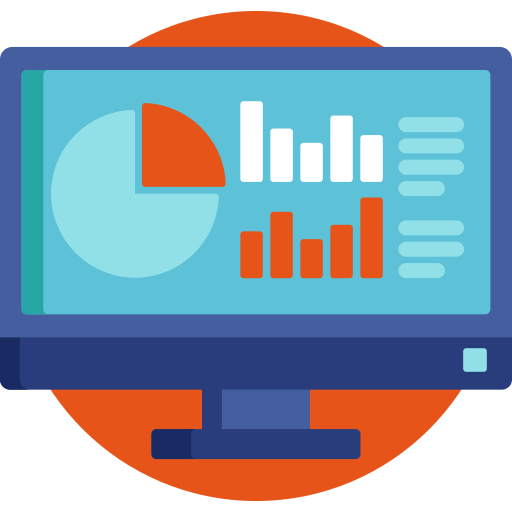 analytics icon for web design metrics